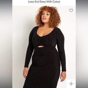 Eloquii Lurex Knit Dress with cutout